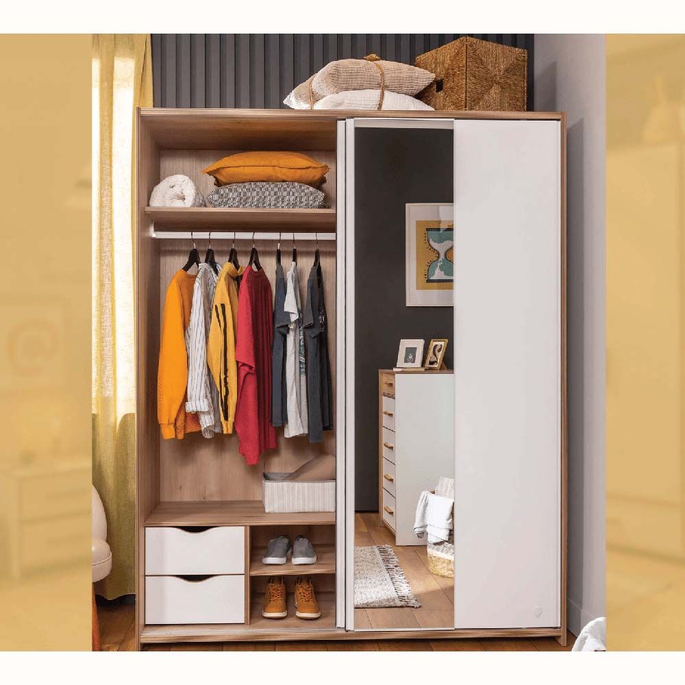 Cilek - Modera Sliding Wardrobe - White - Medium