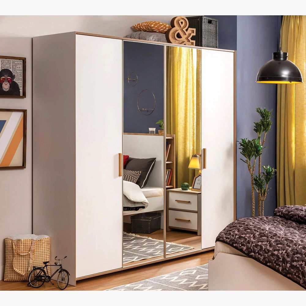 Cilek - Modera 4 Doors Wardrobe - White