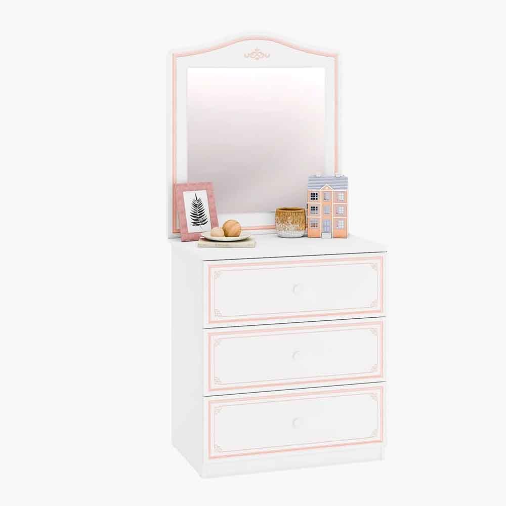 Cilek - Selena Pink Series Dresser Mirror - White