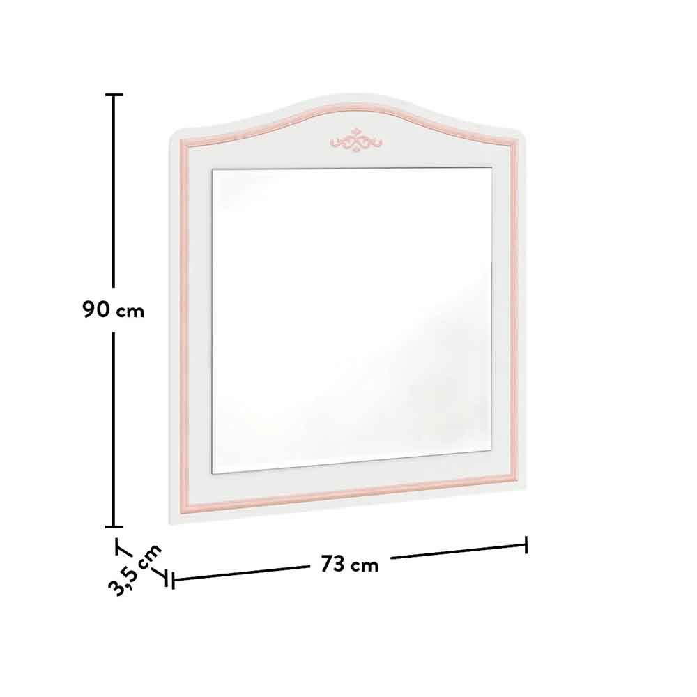 Cilek - Selena Pink Series Dresser Mirror - White