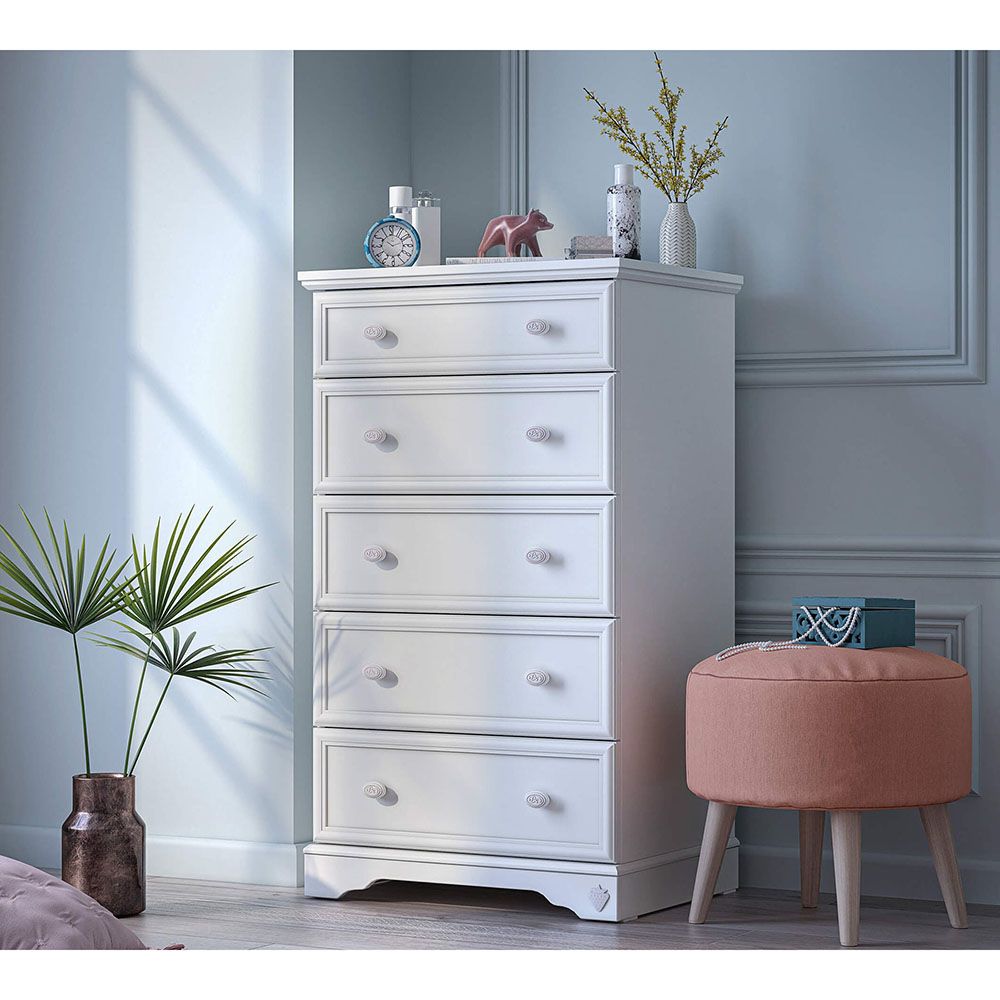 Cilek - Rustic White Series Tall Dresser