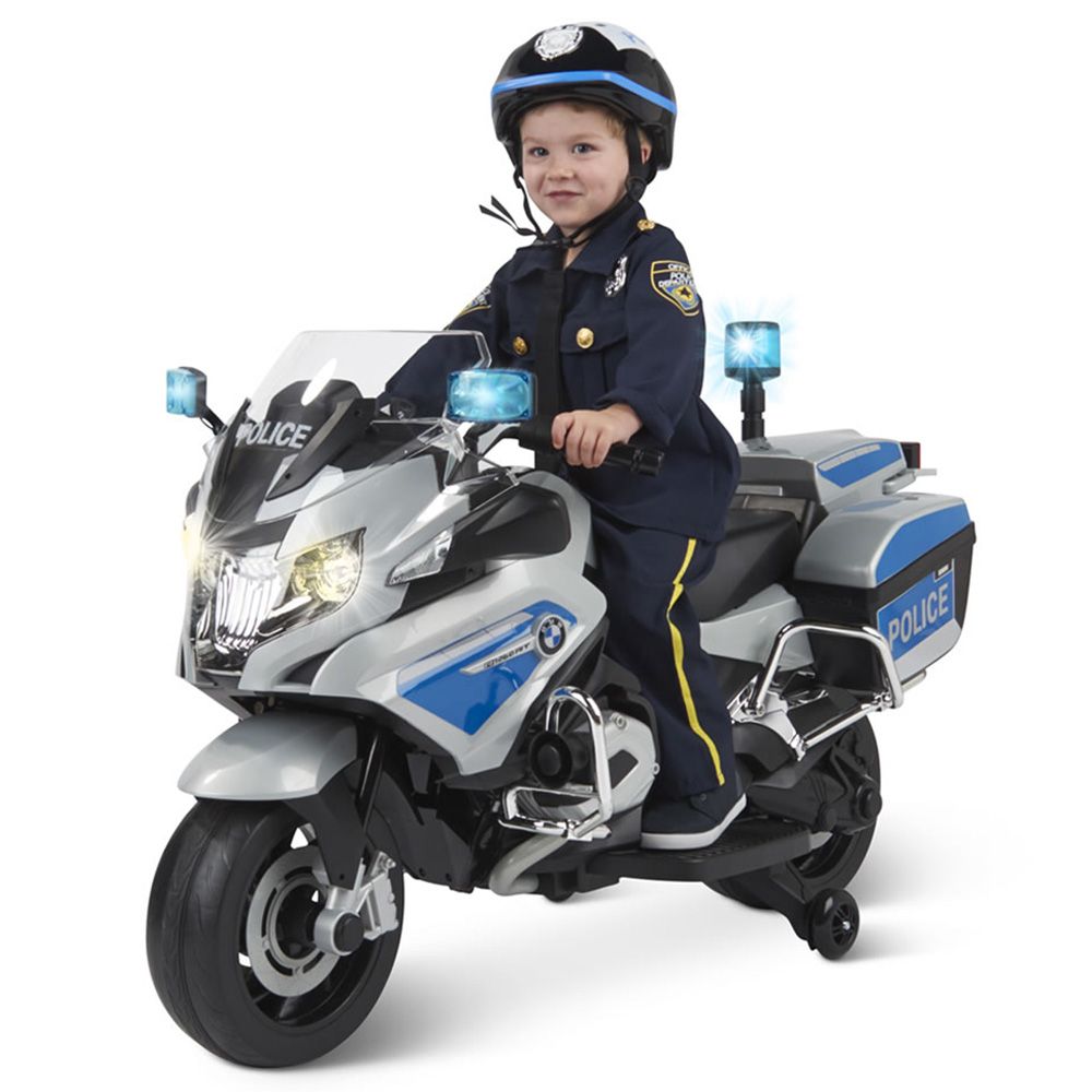 BMW - Police Kids Rideon Motorcycle - Silver - 12V