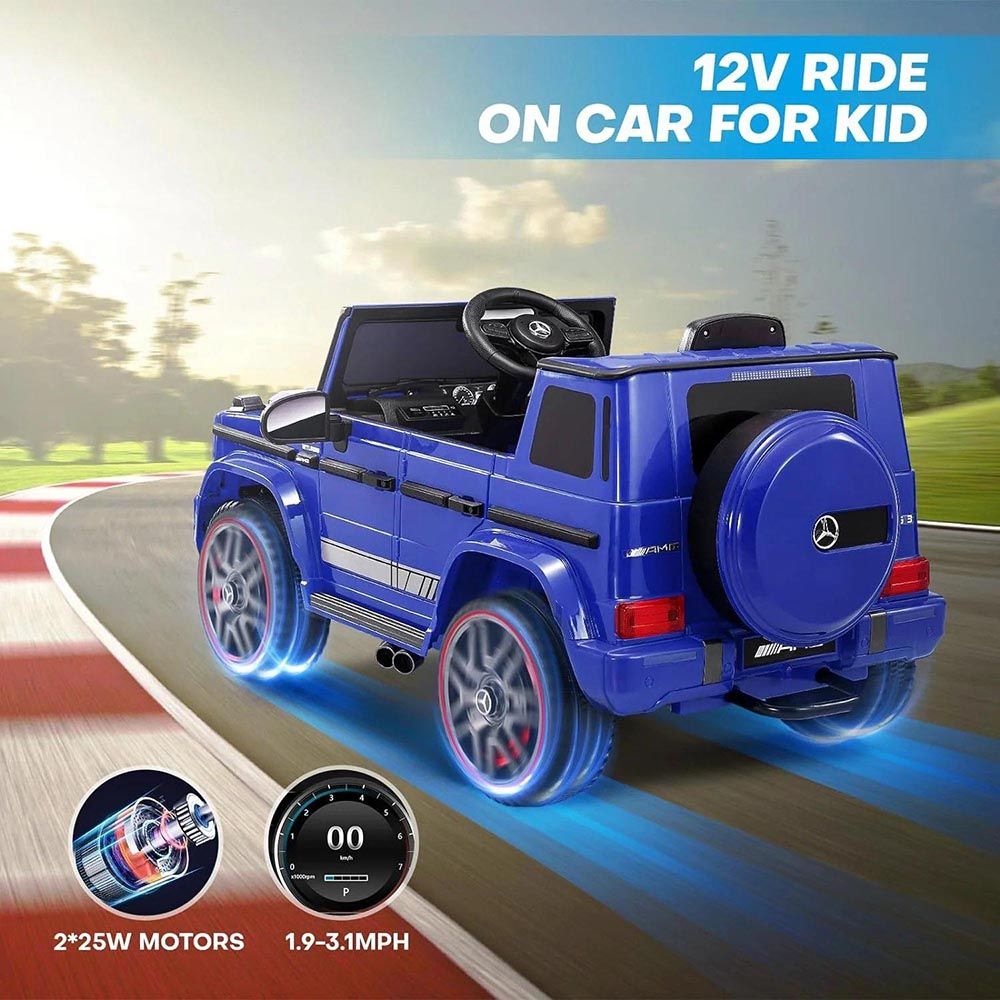 Mercedes-Benz - G63 Kids Remote Control Ride-On Car - Blue - 12 V