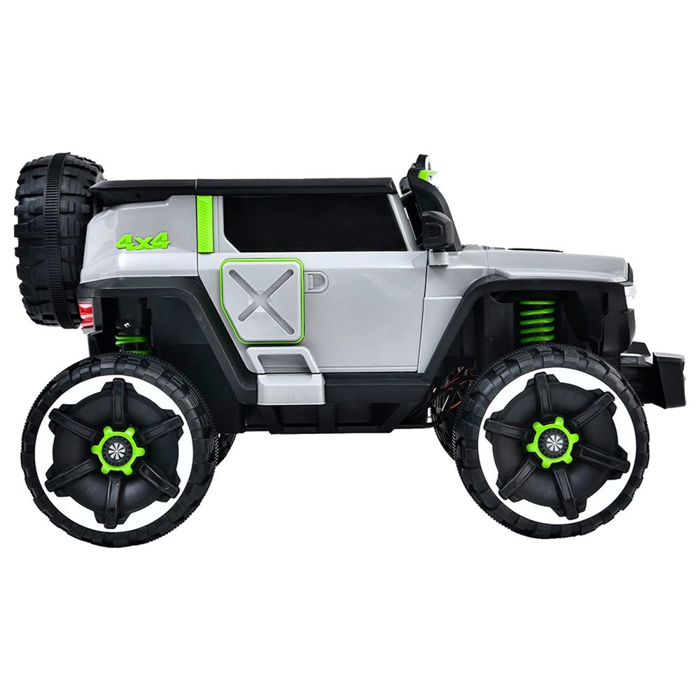 Amsham - Att Kids Ride On Jeep 4X4 - Grey - 12V