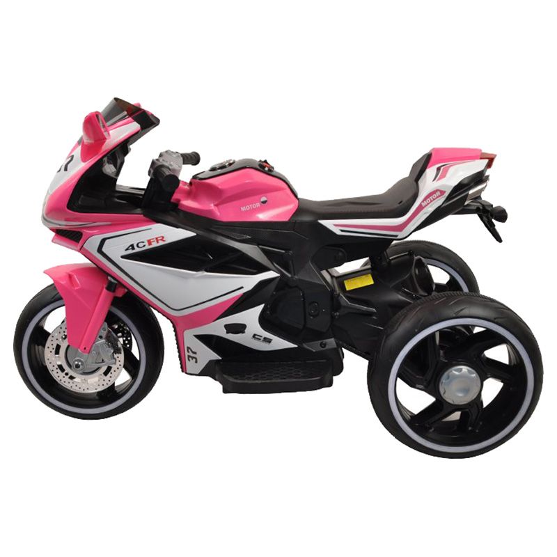 Amsham - Kids 3 Wheels Att Electric Motorcycle - Pink - 6V