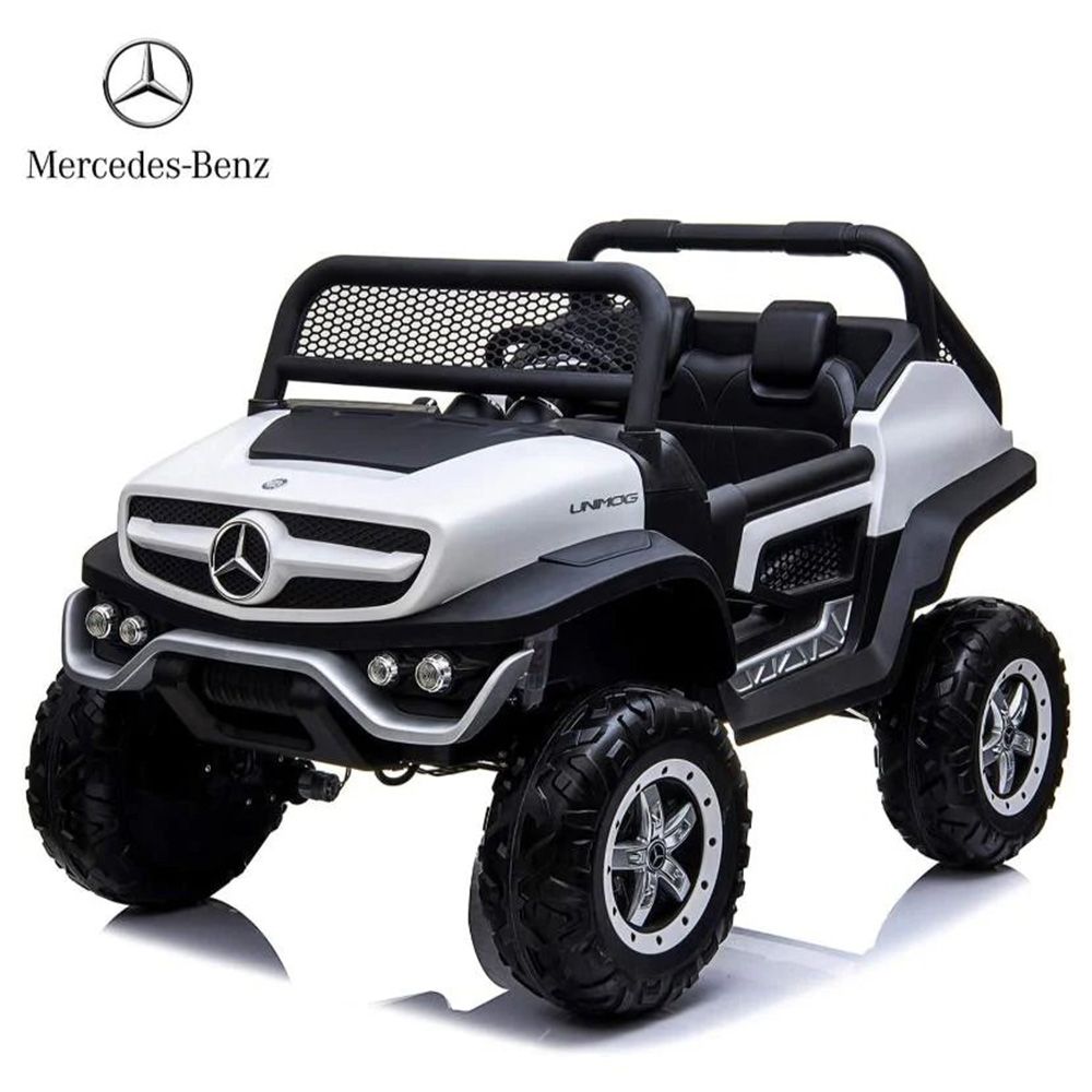 Mercedes-Benz - Unimog Big Kids Ride-On Car - 12V - White