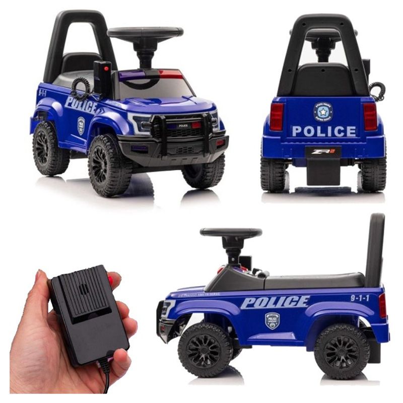 Amsham - Police Rideon Pusher Car - Blue