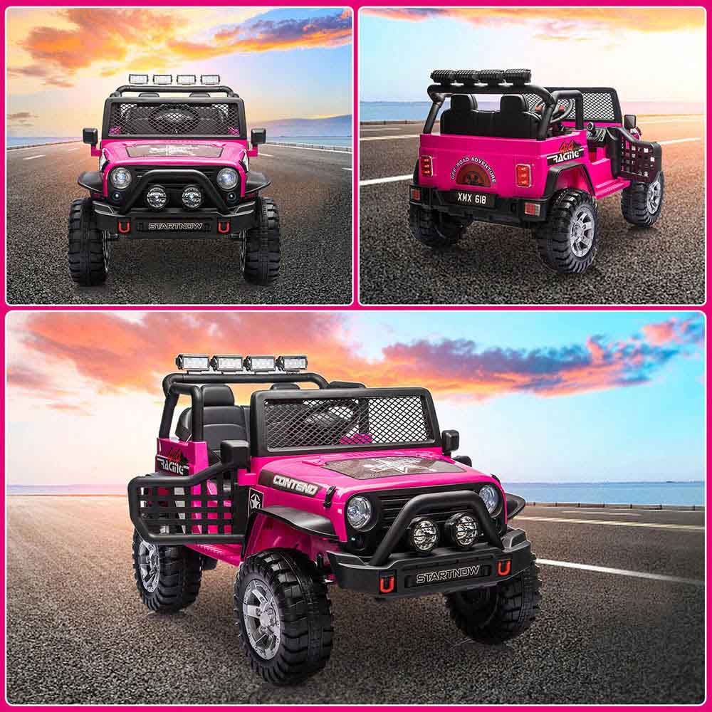 Amsham - Kids Electric Ride-On Jeep - Pink - 12V