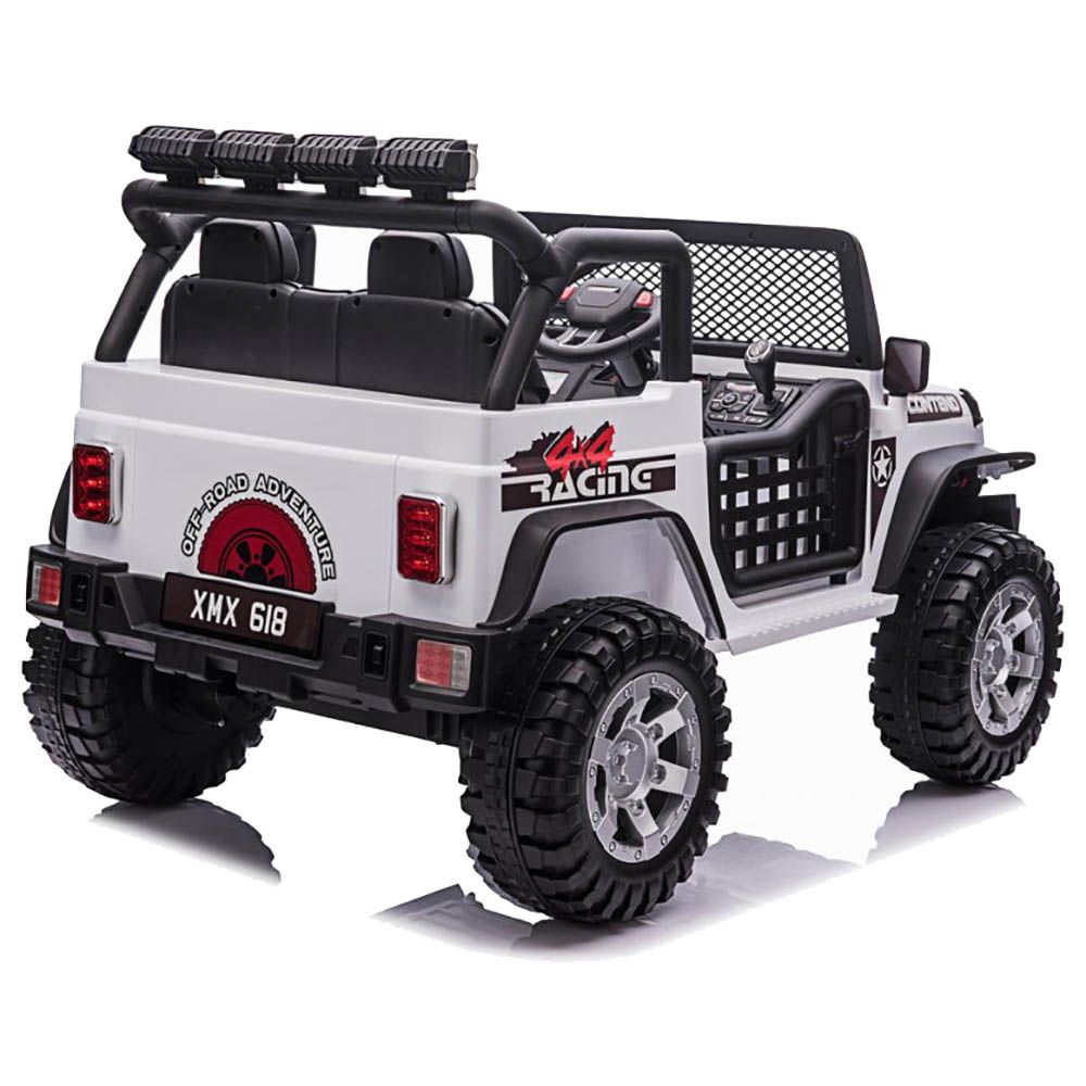 Amsham - Kids Electric Ride-On Jeep - White - 12V