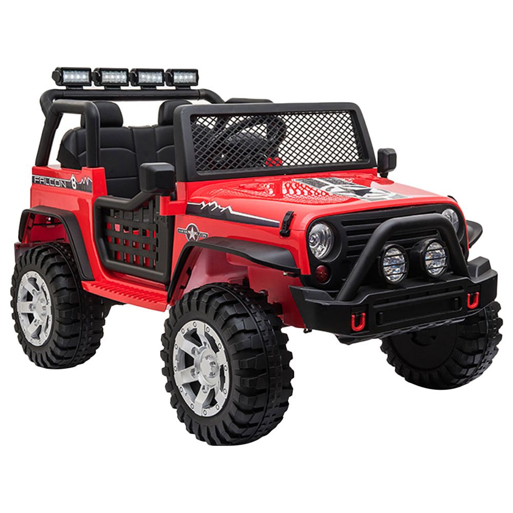 Amsham - Kids Electric Ride-On Jeep - Red - 12V