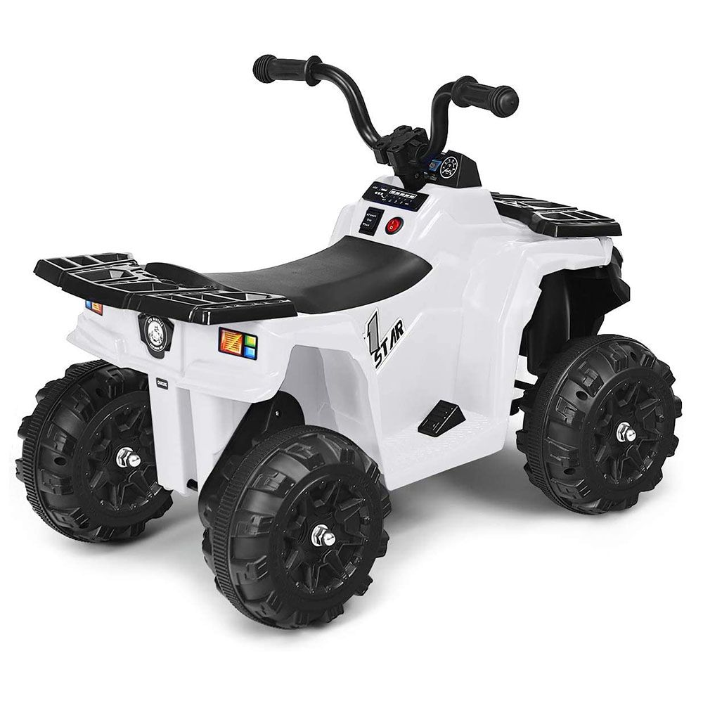 Factual Toys - Kids Electric Atv Ride-On Quad Bike - 6V - White