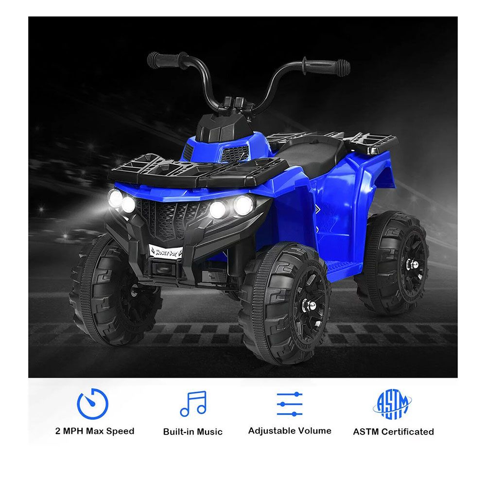 Factual Toys - Kids Electric Atv Ride-On Quad Bike - 6V - Blue