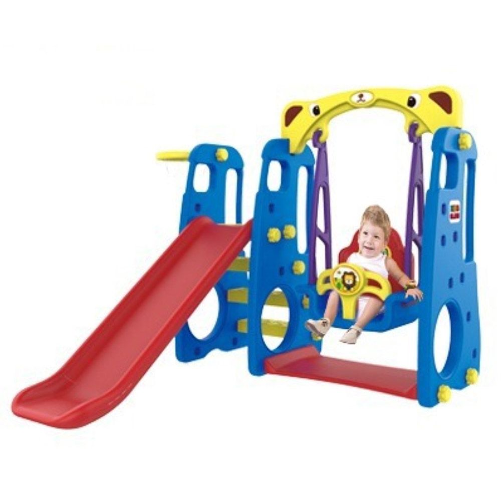 Factual Toys -  4-In-1 Indoor Playset Slide With Swing Activity