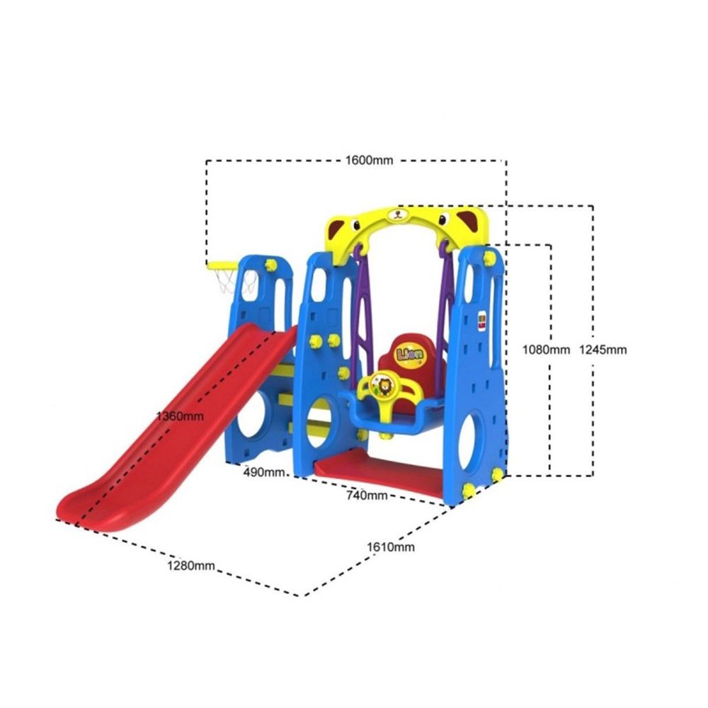 Factual Toys -  4-In-1 Indoor Playset Slide With Swing Activity