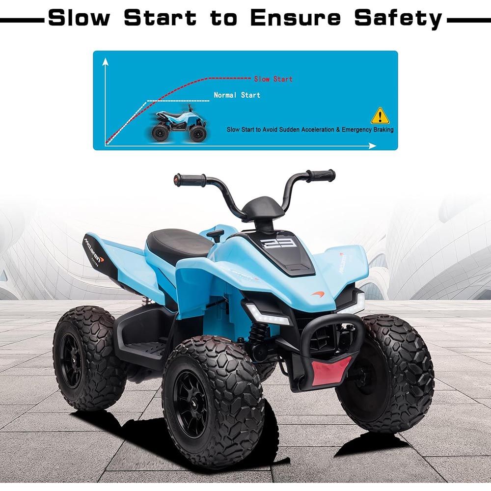 McLaren - 35 Liveries Electric Ride-On Quad Bike - 12V - Light Blue