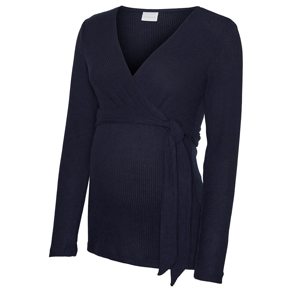 Mamalicious - Long Sleeves Jersey Top. - Navy Blazer