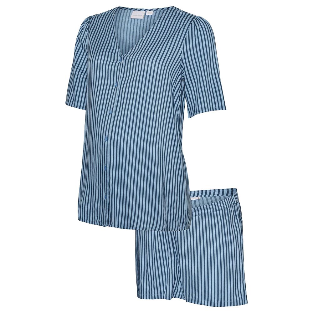 Mamalicious - 2Pc-Set - Striped Maternity Pyjama Suit - Allure