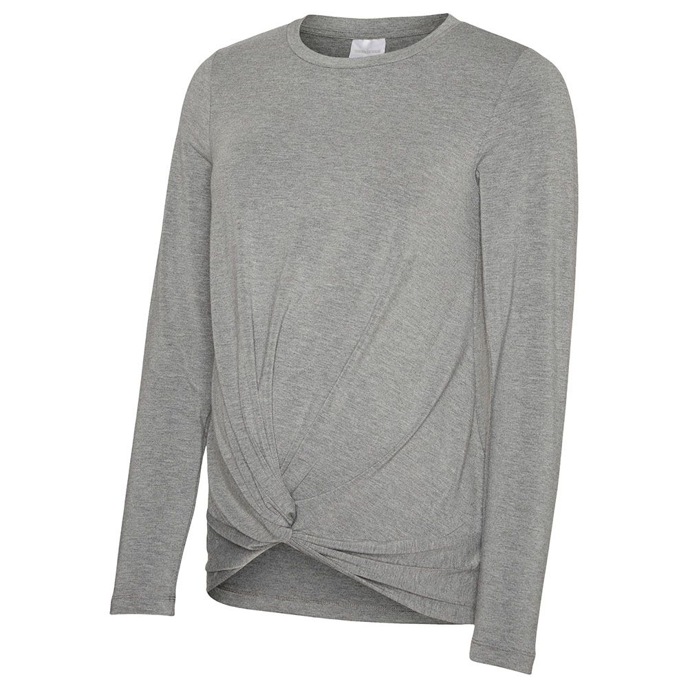 Mamalicious - Long Sleeves Jersey Top - Light Grey