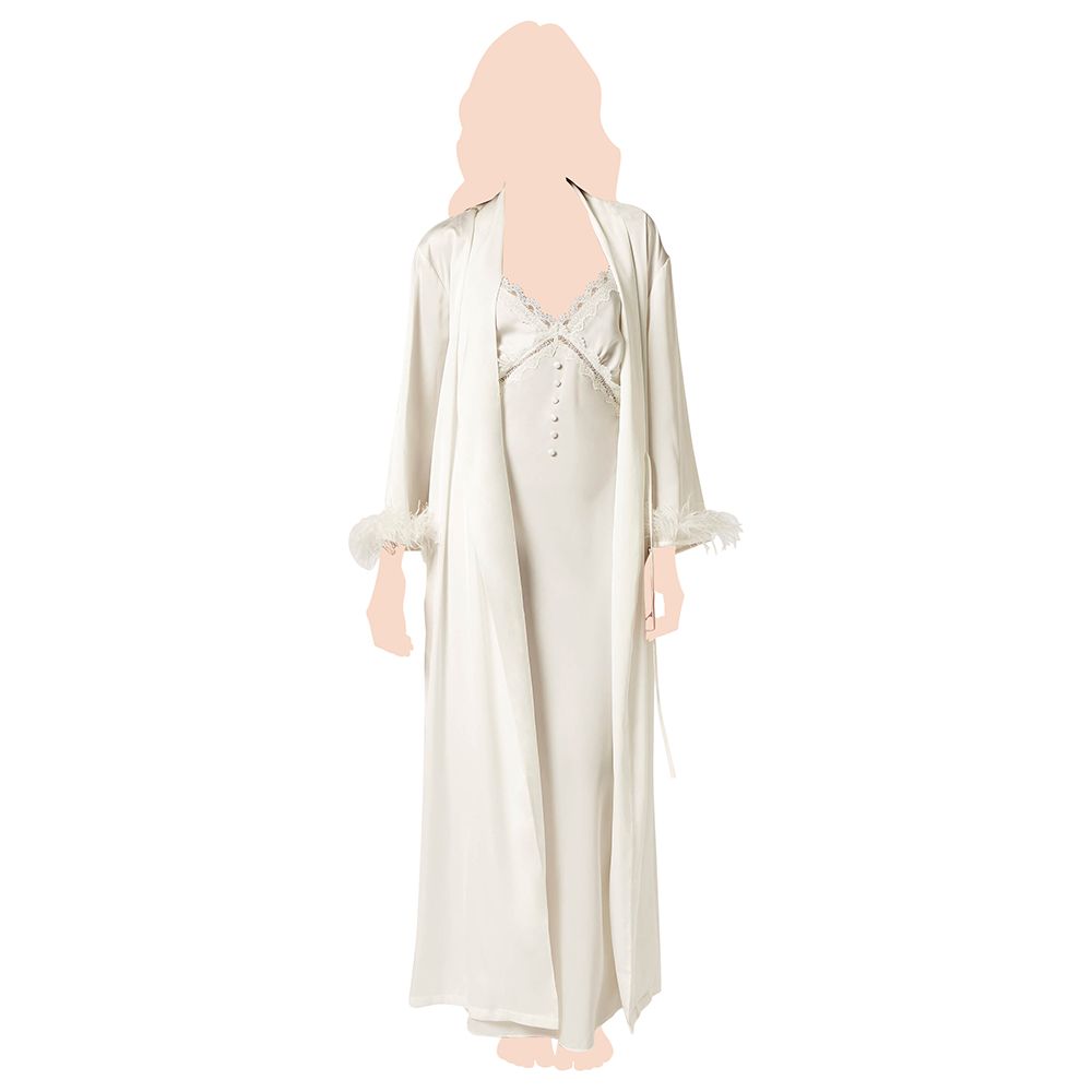 Blooming - Bridal Maxi Robe - Off-White