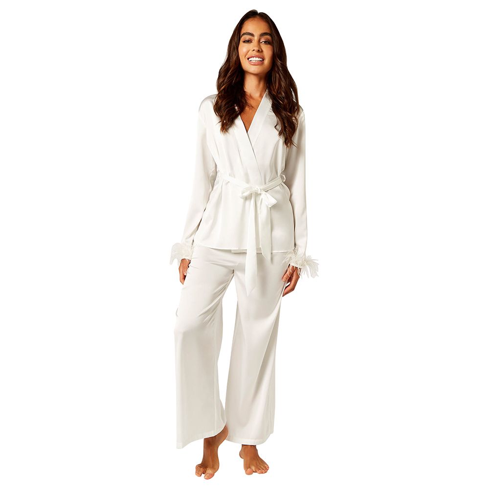 Blooming - 2pc-Set - Bridal Pyjama Suit - Off-White