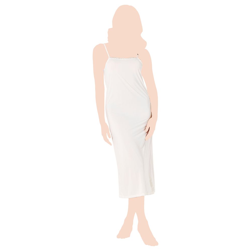 Blooming - Shoulder Strap Full Body Slip - Off-White