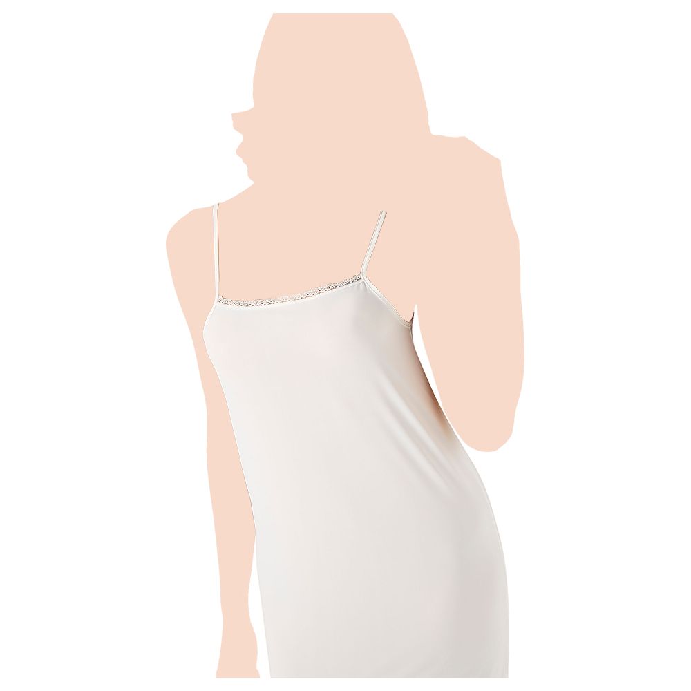 Blooming - Shoulder Strap Full Body Slip - Off-White