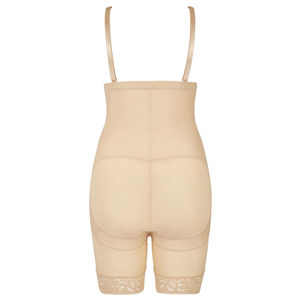 Blooming - Body Shapewear With Zipper - Nude