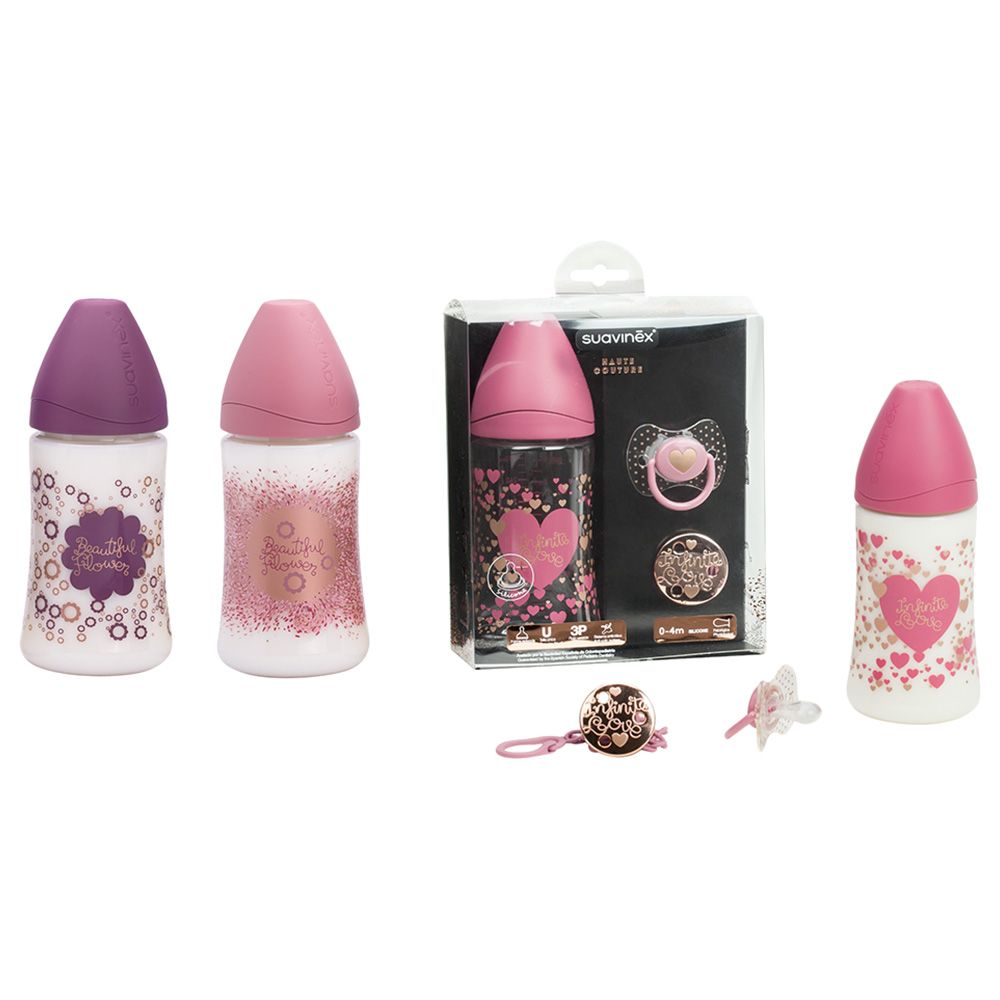 Suavinex - Haute Couture Baby Gift Set - Pink - 5pcs