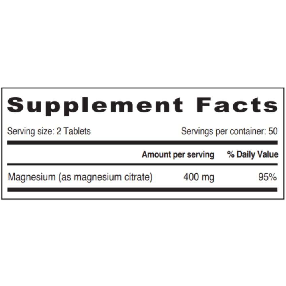 Sunshine Nutrition - High Potency Magnesium Tablets - 400 mg - 100pcs