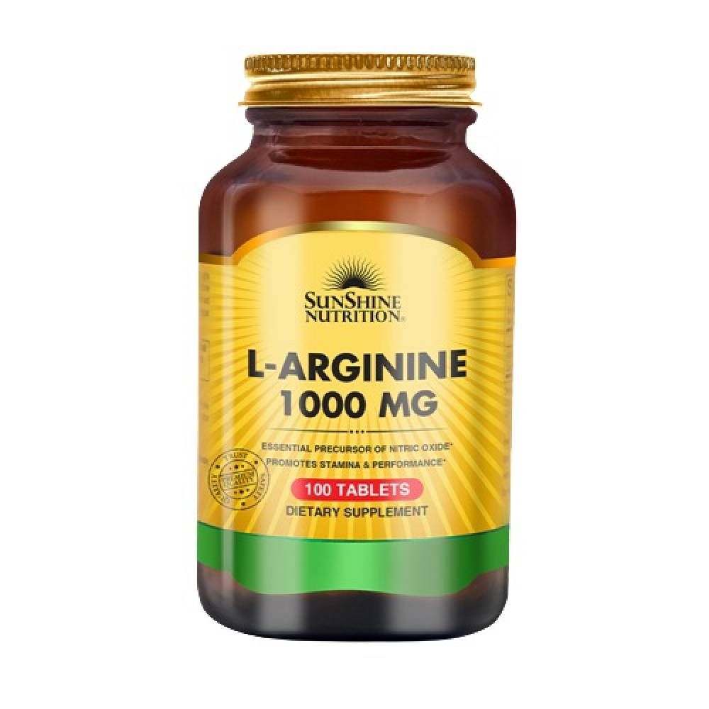 Sunshine Nutrition - L-Arginine 1000 mg Dietary Supplement Tablets - 100's