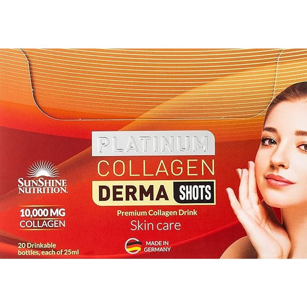 Sunshine Nutrition - Platinum Collagen Derma Shots Strawberry Flavor 25ml x 20 Bottles