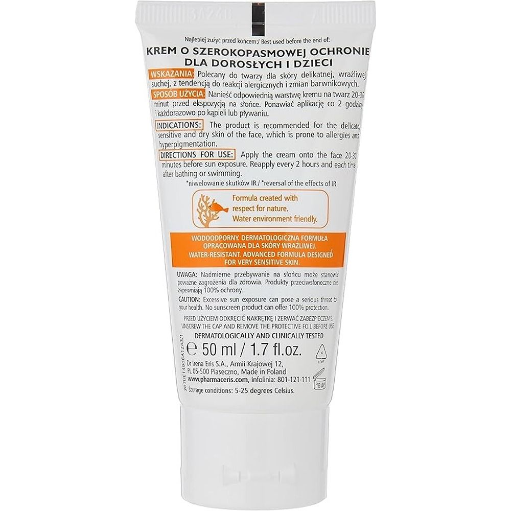 Pharmaceris - SPF50 Plus S-Sun Spectrum Protect Cream - 50 ml