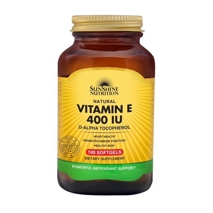 Sunshine Nutrition - Natural Vitamin E 400 IU Dietary Supplement Softgels - 100's