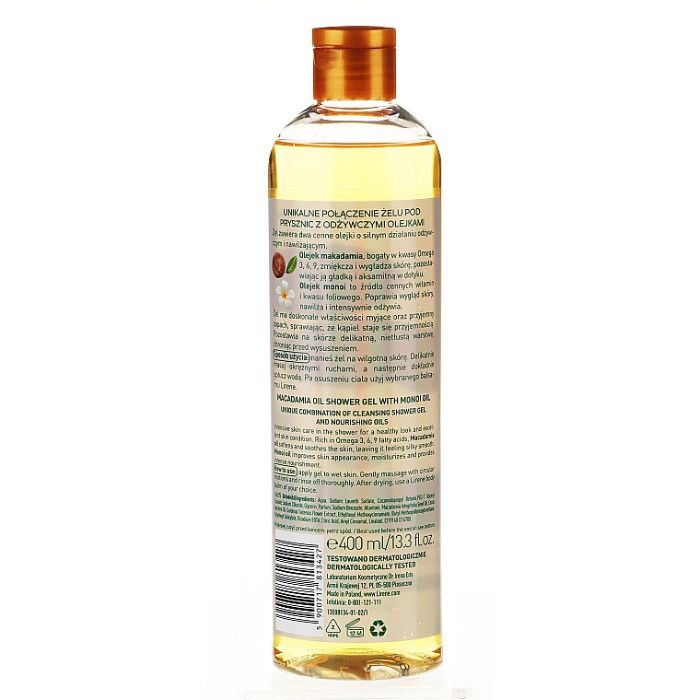 Lirene - Dermoprogram Shower Oil - W/ Macadamia & Monoi Oils 400ml