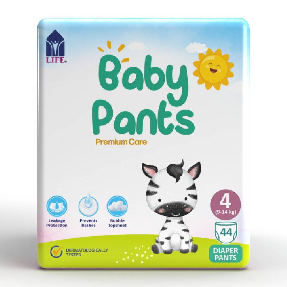 Life - Baby Diaper Pants Size 4-Large 9-14kg, 44 Count