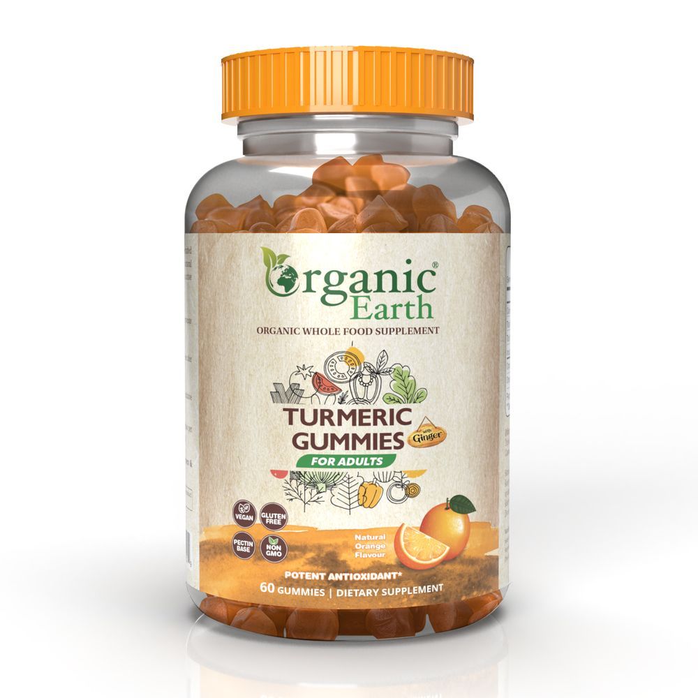 Organic Earth - Turmeric With Ginger Gummies - 60pcs