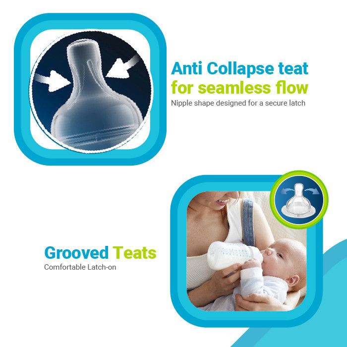 Love Baby - Anti-Colic Feeding Bottle - Slow Flow - 120ml - Clear