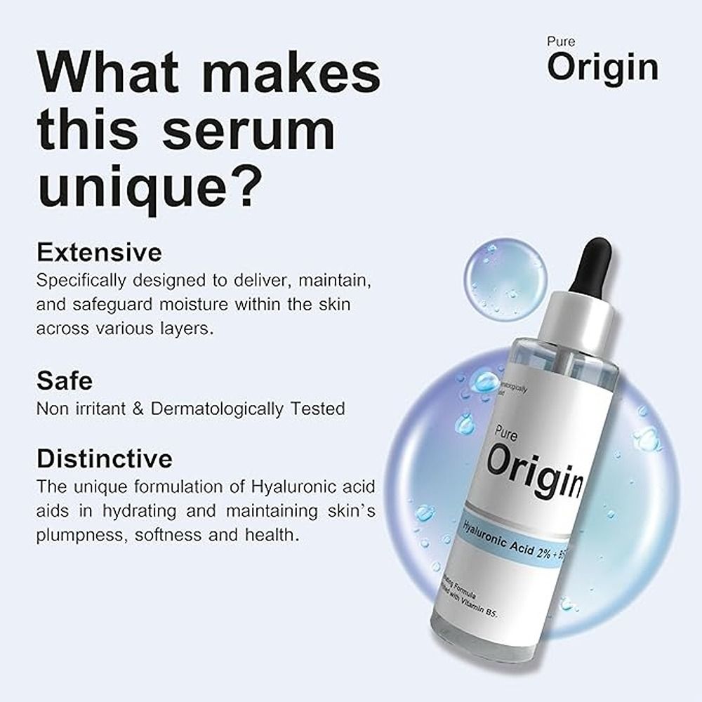 Pure Origin - Hyaluronic Acid 2% B5 Face Serum - 30ml