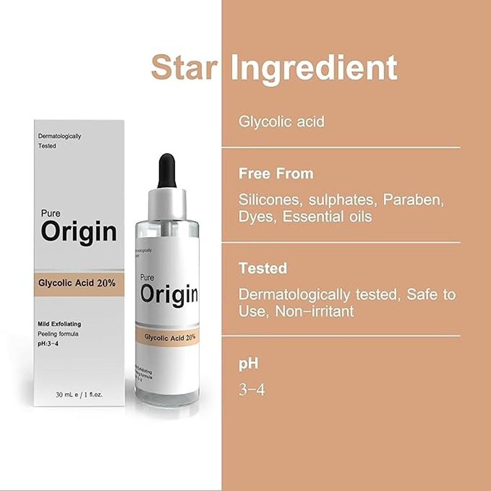 Pure Origin - Glycolic Acid 20% Face Serum - 30ml