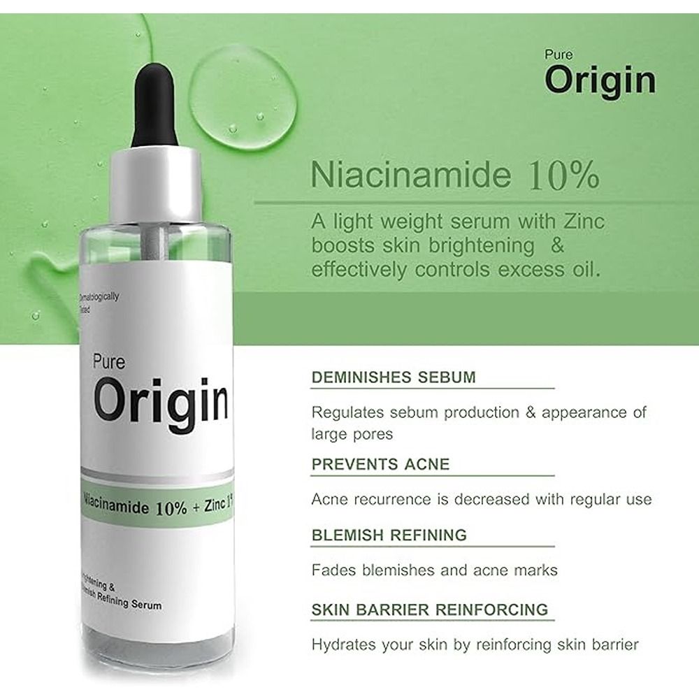 Pure Origin - Niacinamide 10% And Zinc 1% Face Serum - 30ml