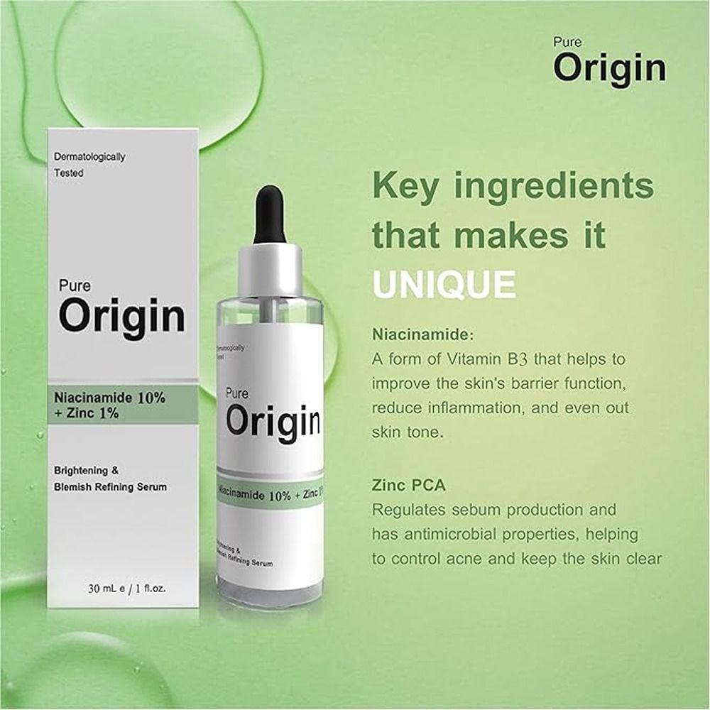 Pure Origin - Niacinamide 10% And Zinc 1% Face Serum - 30ml