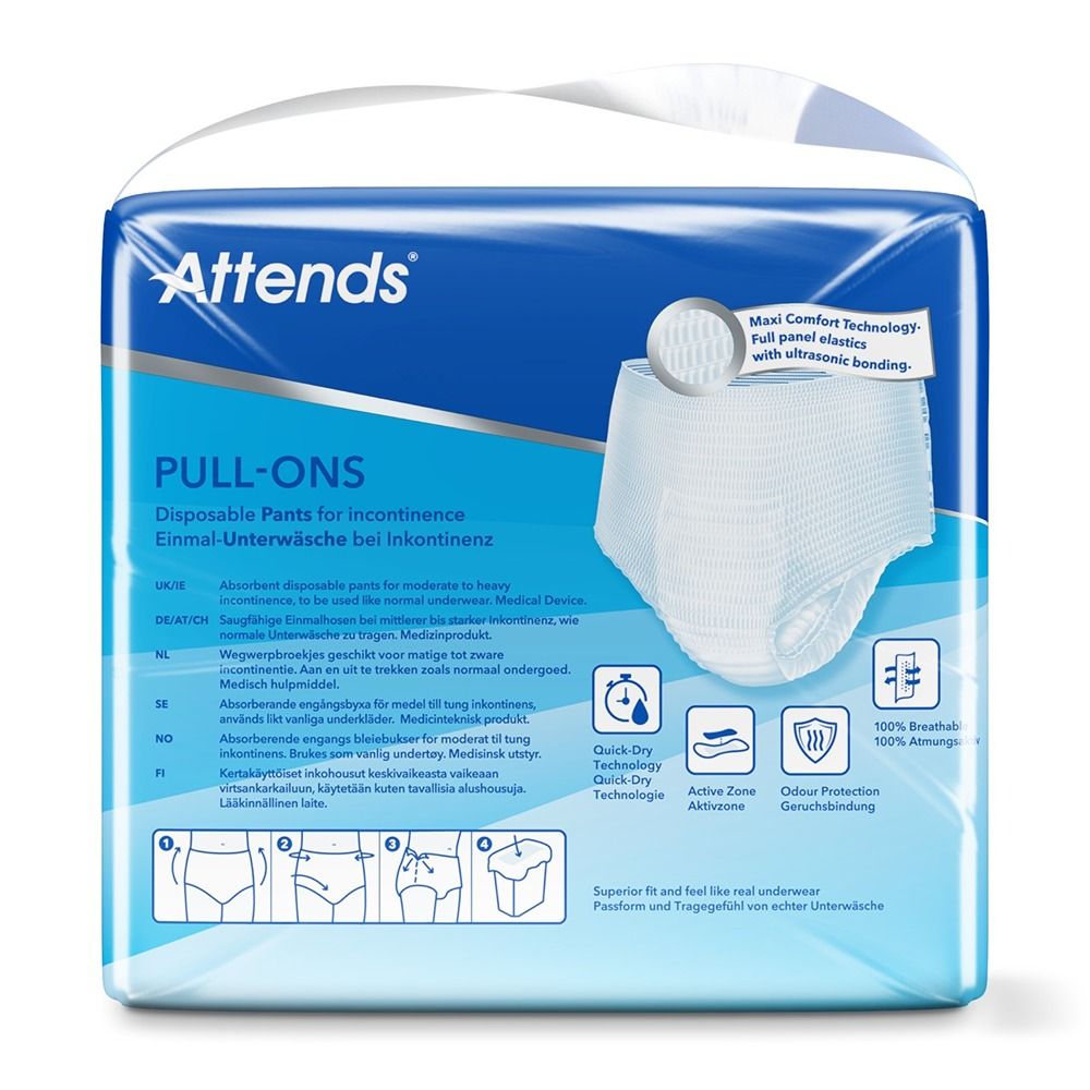 Attends - Feel Pull-Ons Incontinence Pants 6 - L - Pack of 4 - 72 Pcs