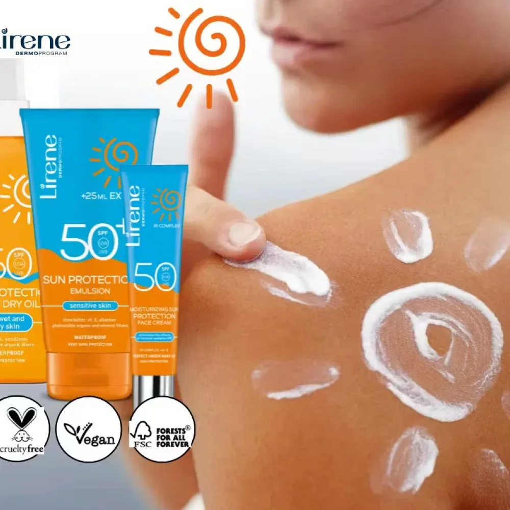 Lirene - Moisturizing Sun Protection Face Cream SPF 50, 40ml