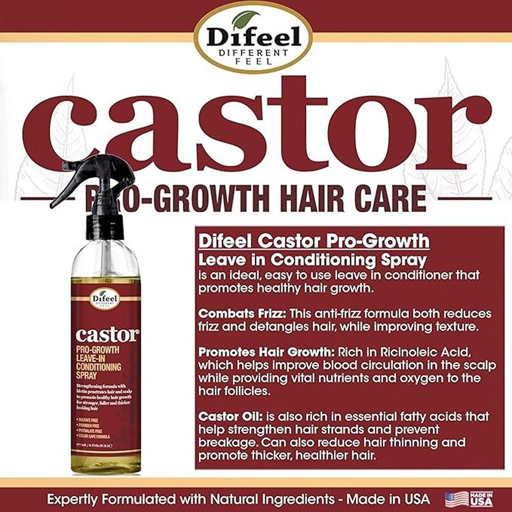 Difeel - Castor Pro-Growth Leave-In Conditioning Spray - 177 ml