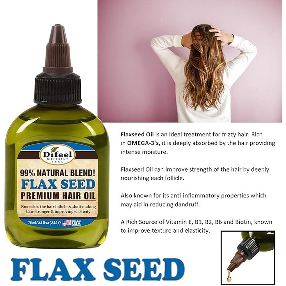 Difeel - Flax Seed Premium Hair Oil - 75 ml