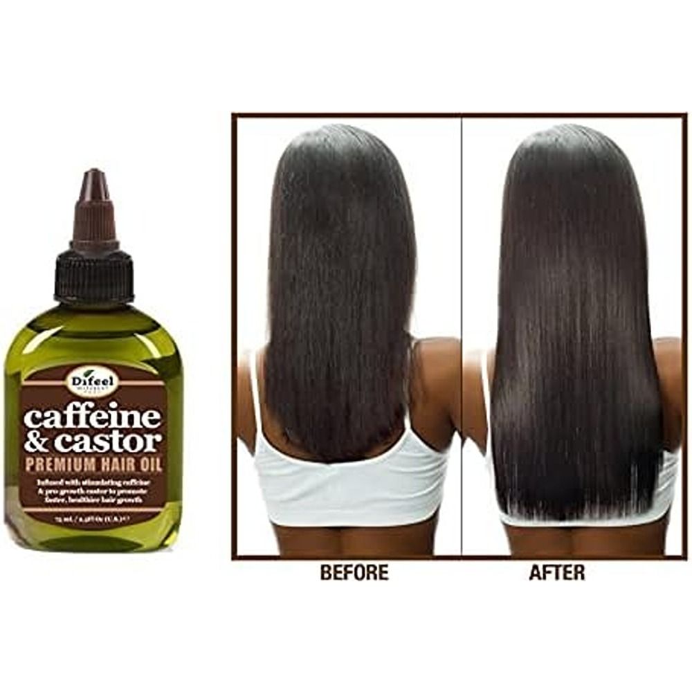 Difeel - Caffeine And Castor Premium Hair Oil - 75 ml