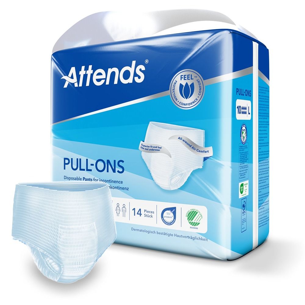 Attends - Feel Pull-Ons Disposable Incontinence Pants 10 - L - 14 Pcs