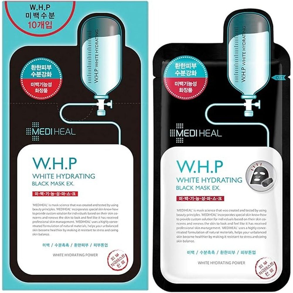 Mediheal - W.H.P White Hydrating Charcoal-Mineral Mask - 10 Pcs - 25ml