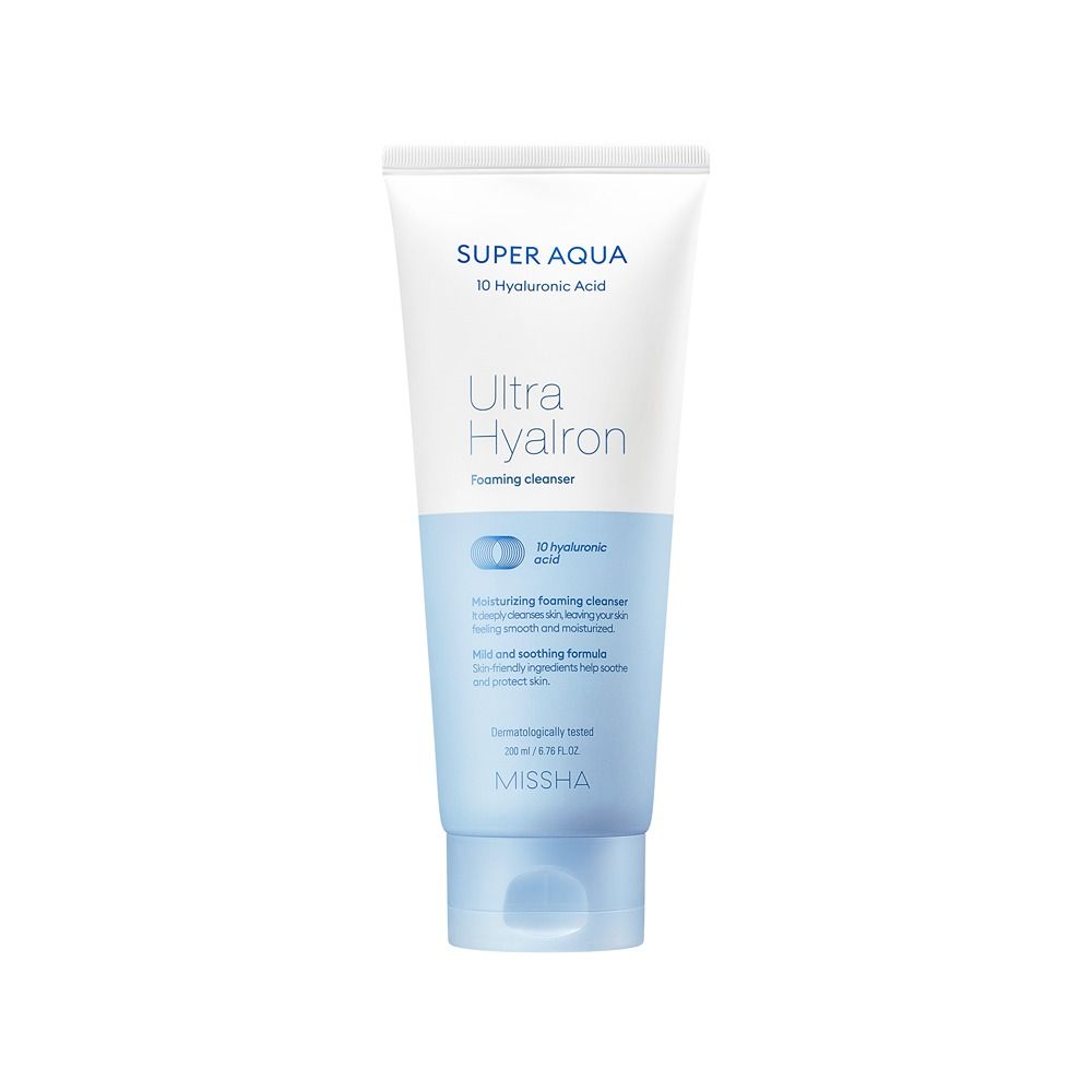 Missha - Super Aqua Ultra Hyalron Foaming Cleanser - 200 ml