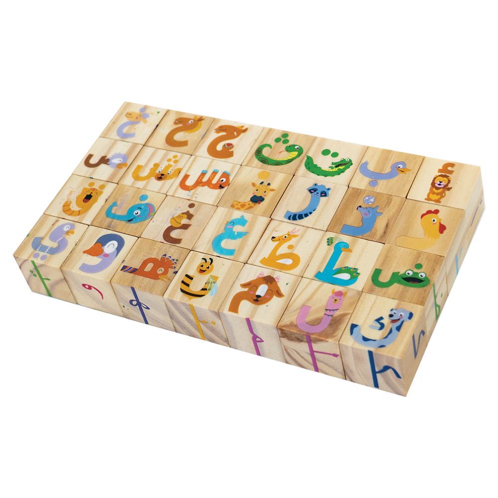 Hapee Capee - Wooden Alphabet Cube - Arabic